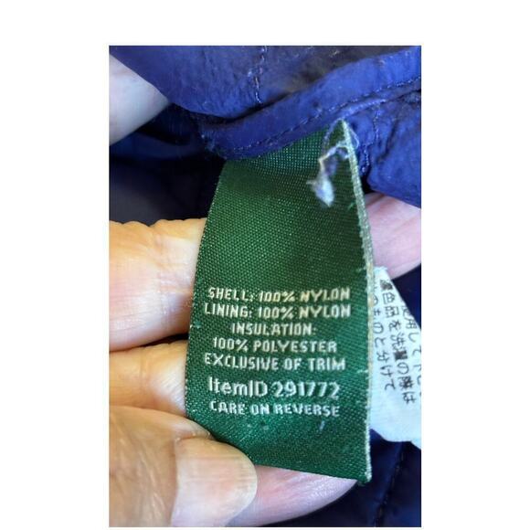 L. L. Bean Quilted Riding Jacket, puffer, purple, small, layering, cozy, bright - Picture 6 of 6